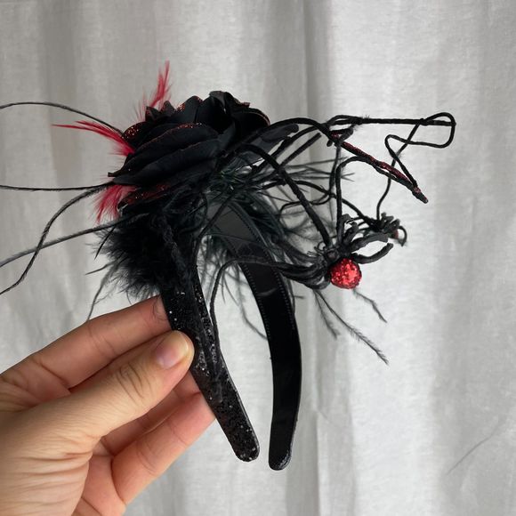 Spiderweb Head Piece Headband Halloween Costume Cobweb - Picture 2 of 11